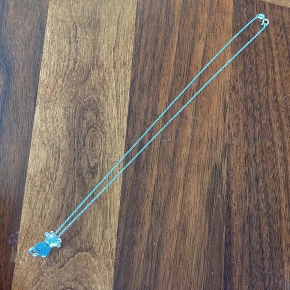 EUC CRYSTAL CAT STERLING SILVER NECKLACE - BEAUTIFUL! - Picture 3 of 6